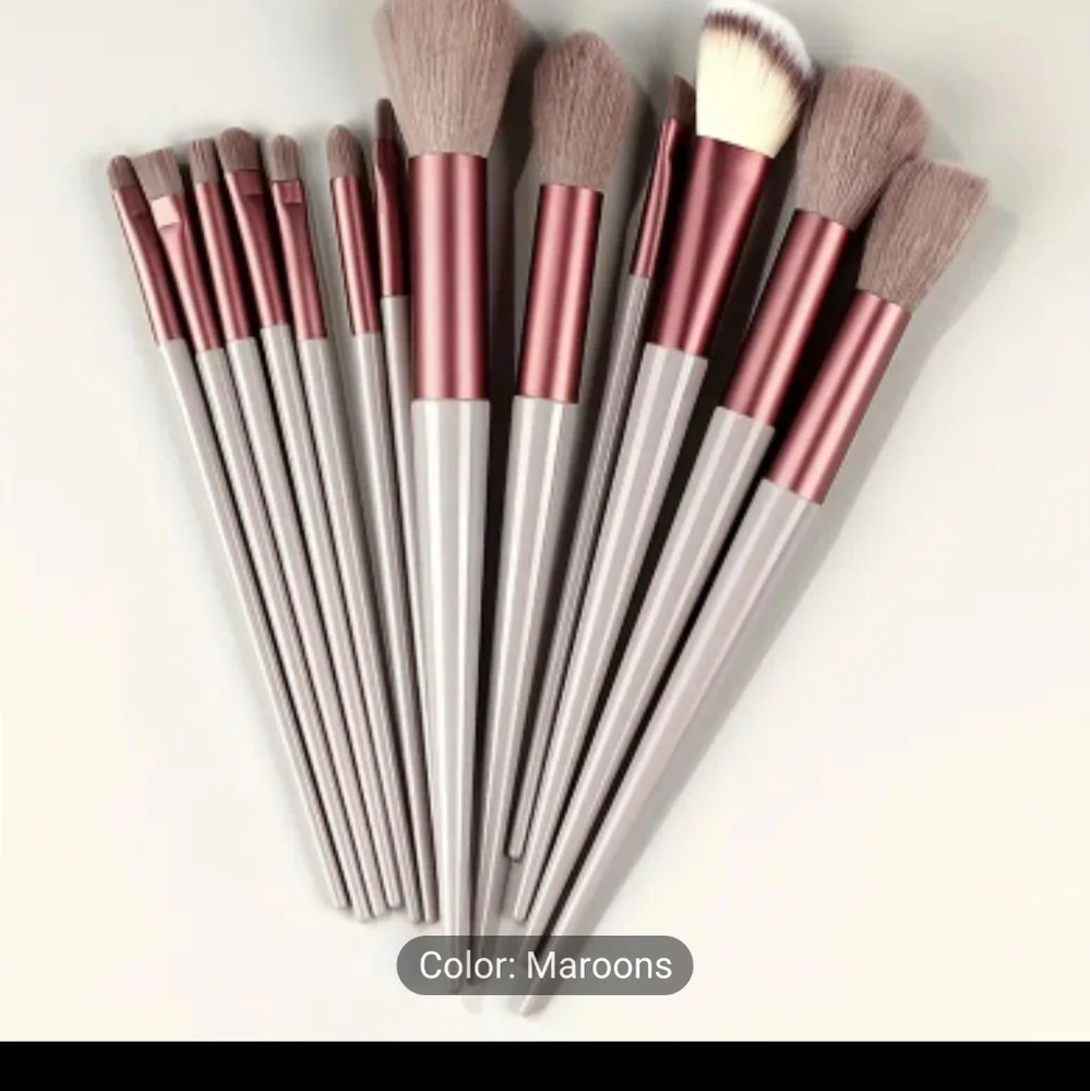 🎉🎉NEW🎉🎉 13PC MAROON HANDLE Makeup Brush Set